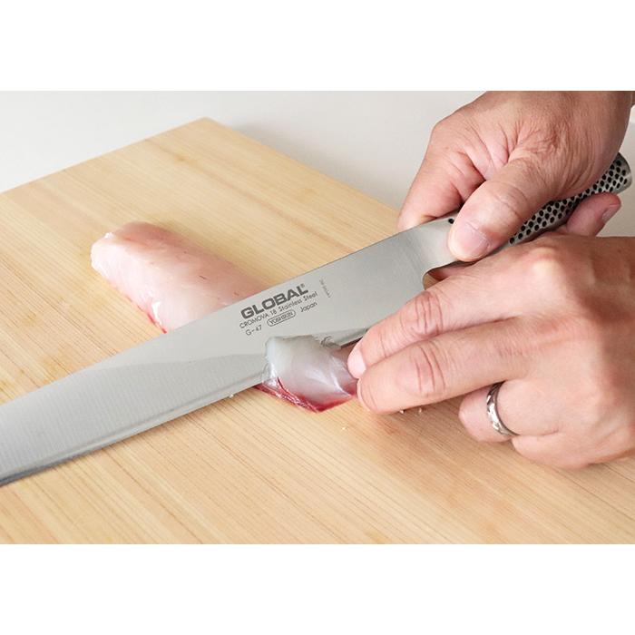 GLOBAL 特典付 グローバル 包丁 G-47 刺身 25cm 両刃 ステンレス