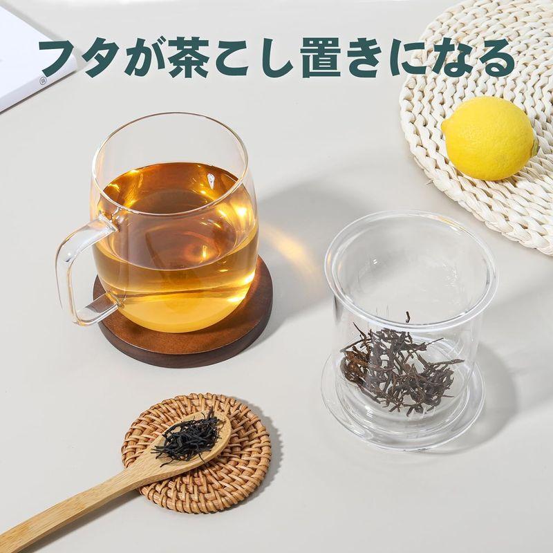 VKCHEF ティーカップ 耐熱ガラス コップ 茶こし付き マグカップ 蓋つき おしゃれ ティーセット 紅茶 ポット 耐熱 カップ コーヒー｜p-select-market｜06