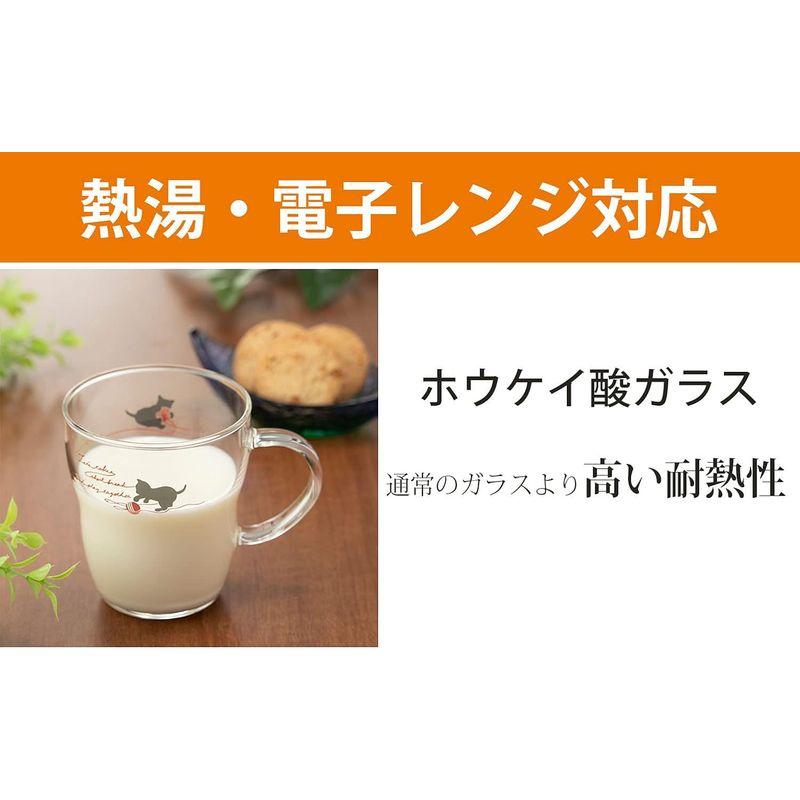 東洋佐々木ガラス マグカップ ブルー 約330ml わたしとねこ 耐熱 食洗機対応 日本製 TH-401-J386｜p-select-market｜05