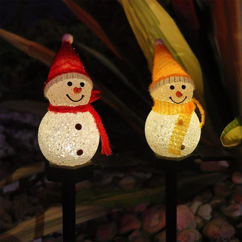Lanito クリスマスライト 雪だるまライト ソーラーガーデンライト 置物ライト 2点入り LED ガーデンライト クリスマス装飾ライト｜p-select-market｜10