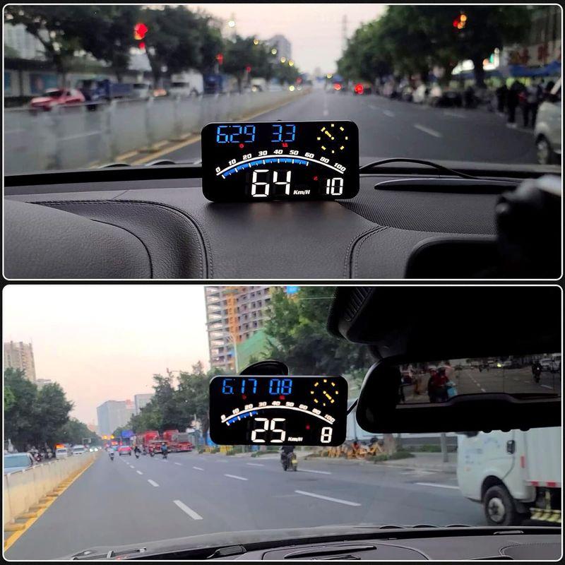 wiiyii車のヘッドアップ ディスプレイ、GPS 速度計、表示速度、方向、速度計、速度超過アラームと運転疲労アラーム付き、すべての車で動作｜p-select-market｜10