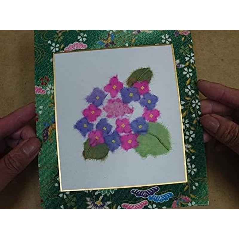 和紙ちぎり絵手芸キットちぎり絵壁掛け「紫陽花」｜p-select-market｜07