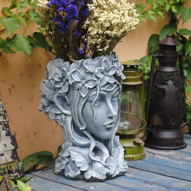 アウトレット激安 Sungmor 植木鉢 合成樹脂 アンティーク おしゃれ 北欧 飾り物 花瓶 室内 屋外 女神