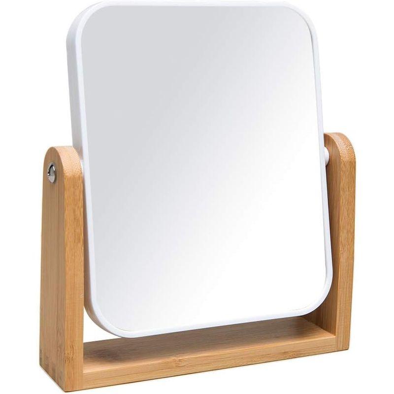 YEAKE 鏡 卓上 ミラー かがみ 拡大鏡 360度回転できる天然木製ベースの化粧鏡、倍率は1 X/3 Xの拡大鏡&両面鏡です&スタンドミ｜p-select-market｜07
