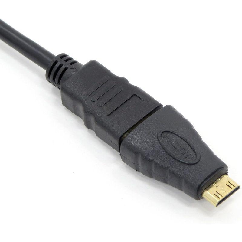 HDMIケーブル 〔1.5m〕 mini HDMI＆micro HDMI 変換コネクタセット RC-HAMM2｜p-select-market｜05