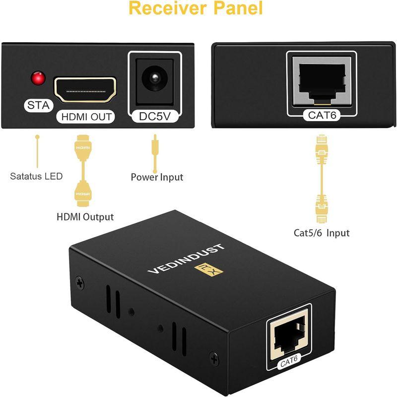 HDMI LAN エクステンダー 延長器 LAN 延長 HD 1080P 3D 60Mまで延長 ロスレス伝送 HDMI 変換 CAT6 CA｜p-select-market｜08