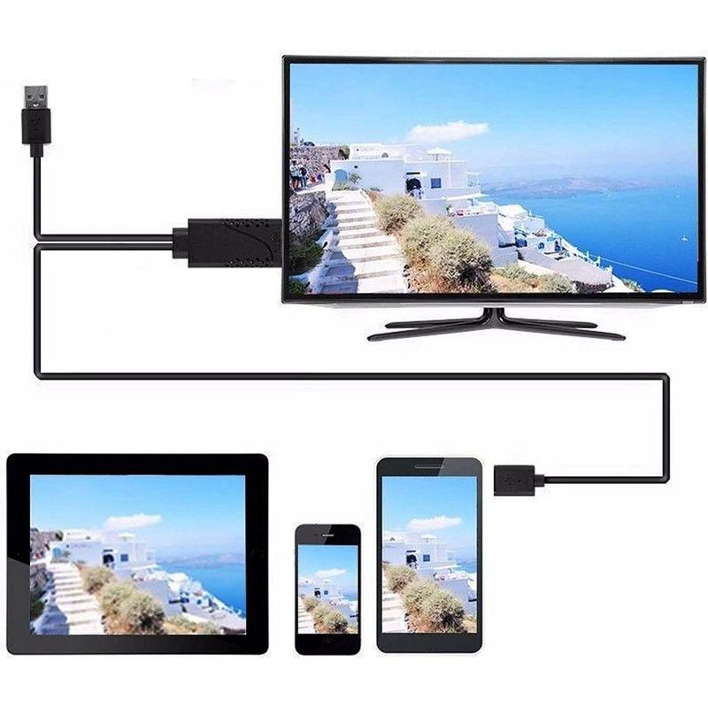 Alomejor1 USB HDTVケーブル HDTVミラーリングケーブル 携帯電話アクセサリー 家庭用 自宅用 会議用｜p-select-market｜02