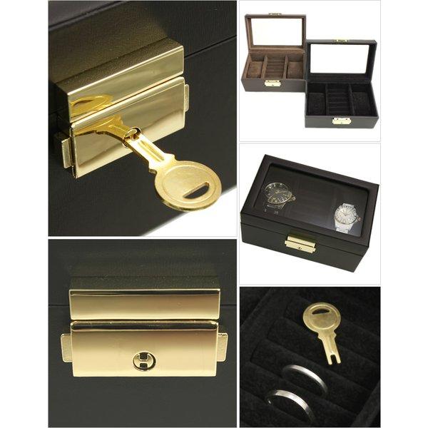 時計ケース 腕時計ケース ボックス ディスプレイ ケース ウォッチケース コレクション 収納ケース レザー 調 鍵付き 2本 メンズ 人気 ソーラー 時計 腕時計 |  | 09