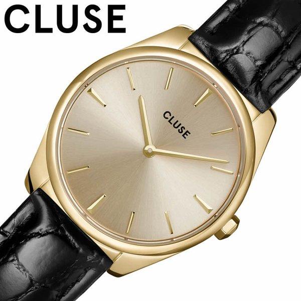 クルース 腕時計 CLUSE 時計 フェローチェ プチ F roce Petite Leather Black Alligator Gold Colour 女性 向け レディース CW11209 | CLUSE