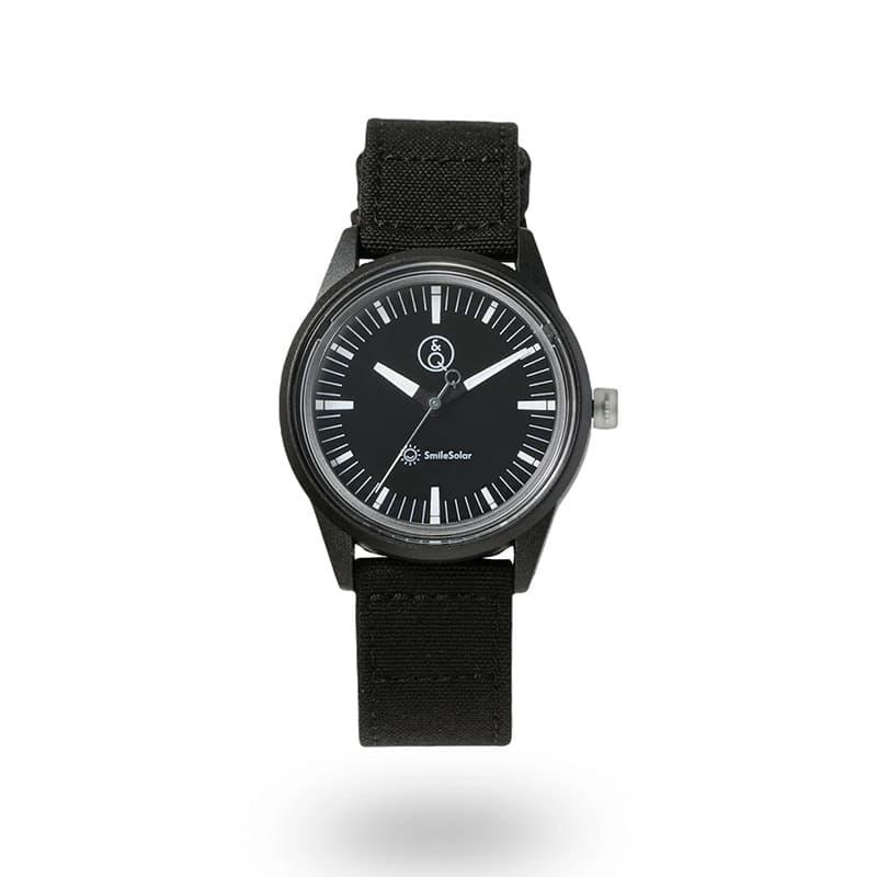 シチズン 腕時計 Q&Q 時計 CITIZEN ソーラー 防水 軽い スマイルソーラー Smile Solar きっかけの時計 Series 003 黒L 贈り物 キッズ レディース R00A-005JK |  | 01