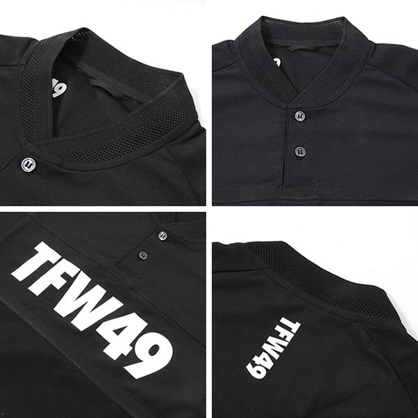 TFW49 長袖ポロシャツ 黒 TFW49 長袖ポロシャツ 黒 TFW49 ティーエフダブリューフォーティーナ
