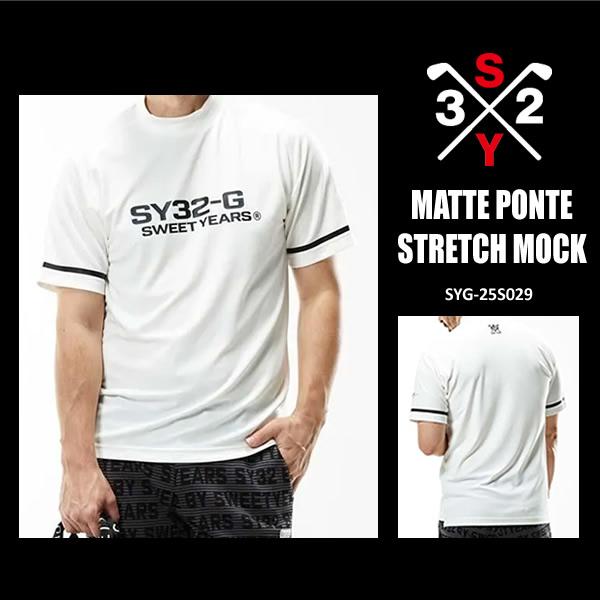 SY32 by SWEET YEARS ゴルフ カットソー モックネック メンズ