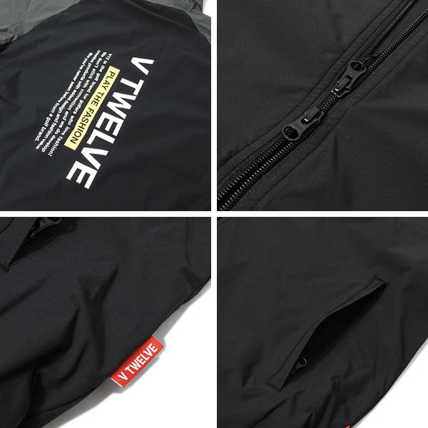 V12 ゴルフ メンズ ナイロンジャケット ストレッチリップポリエステル 撥水 防風 4WAYストレッチ フルジップ V122520-JK06 EXP JKT ヴィトゥエルブ 2025秋冬_4