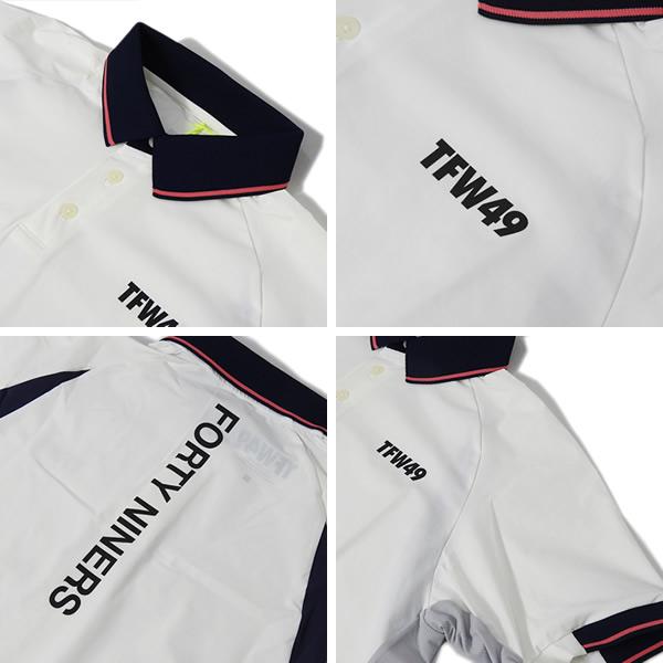 TFW49 ゴルフ メンズ ポロシャツ 半袖 ストレッチ ナイロンベアスムース LINE SLEEVE POLO ティーエフダブリューフォーティーナイン T102610024 26sの画像