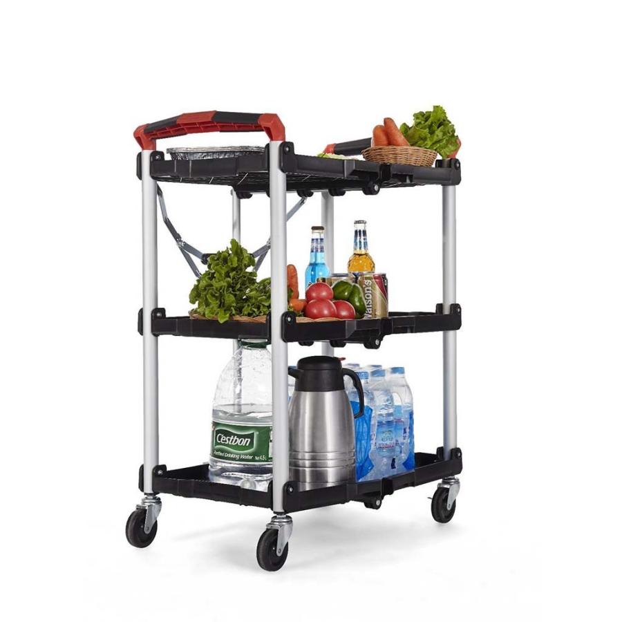 ピカコーポレイション ワゴン キャスター付き 3段 収納 折りたたみ