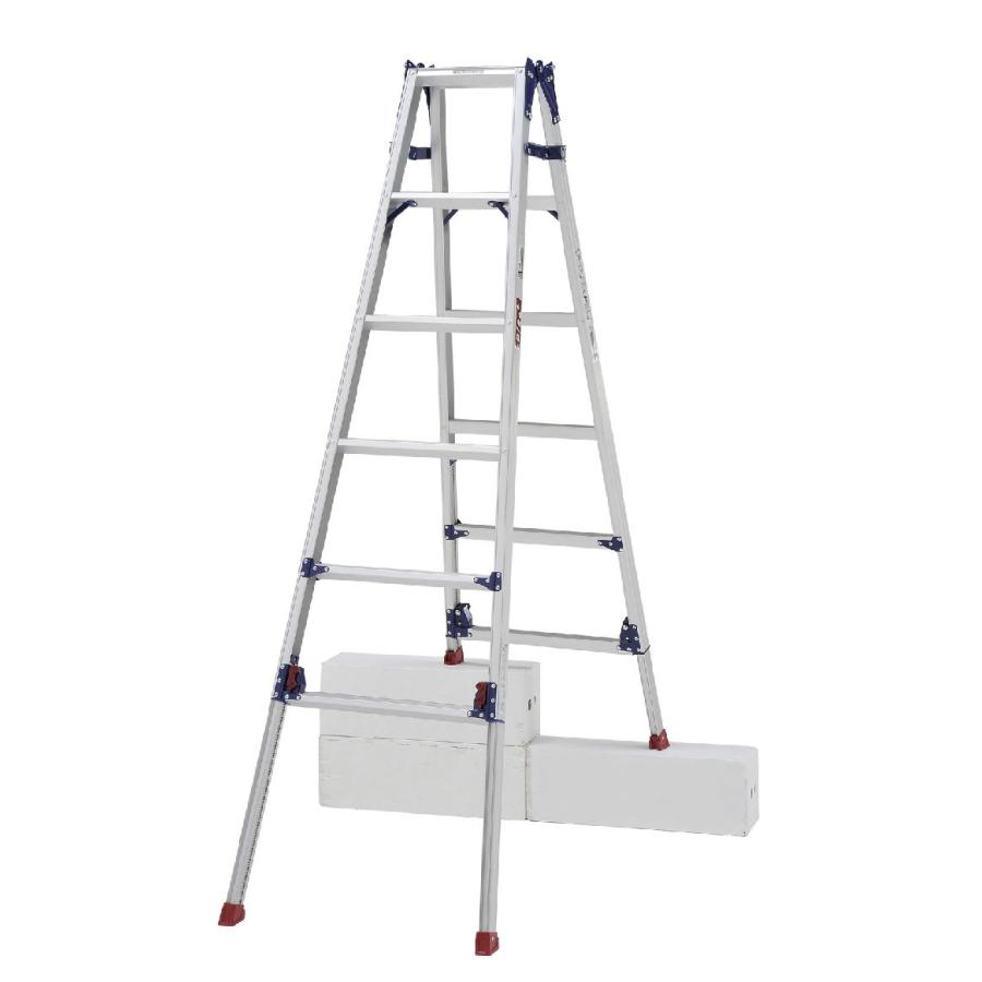最大段差が約44cmまで対応できるロングスライドタイプ はしご兼用脚立 SCL-180LA 6段 （  6尺 脚立 はしご 梯子 折りたたみ 軽量 送料無料  ）