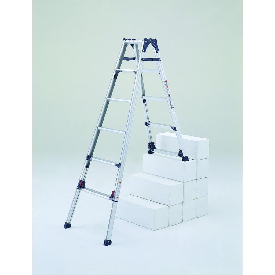 定期入れの はしご 脚立  （ SCL-45A はしご兼用脚立 前脚・後脚の長さが違い、極度の段差や階段に適したタイプ 梯子 ）  送料無料 軽量 折りたたみ 階段 階段用 脚立、踏み台