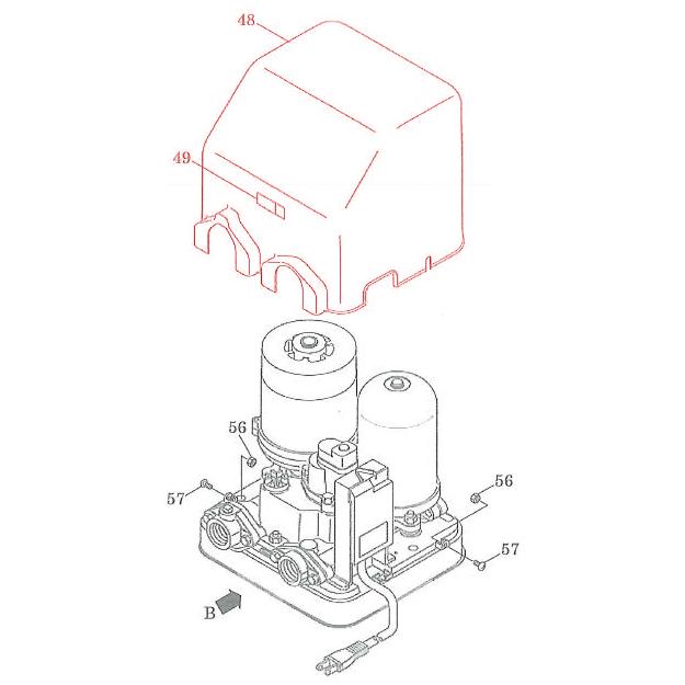 川本ポンプ カワエース N3-156SH 部品 ポンプカバー No.48 品番 4140