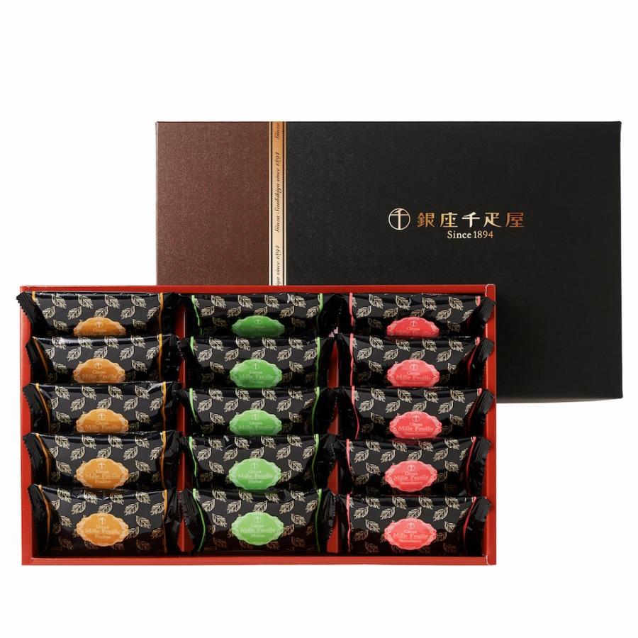期間限定ポイント5倍〜 お歳暮 クリスマス ギフト パティスリー銀座千疋屋 千疋屋 送料無料 銀座ミルフィーユ15ヶ入|pa-ginza-sembikiya|02