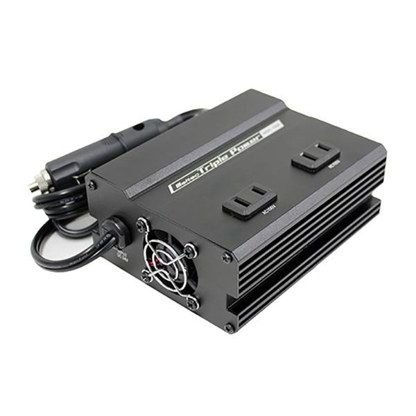 3WAYインバーター DC24V/DC12V、AC100V USB(TypeA) 静音タイプ 充電