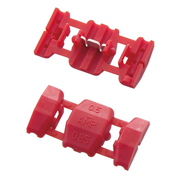 エレクトロタップ 配線コネクター 赤 100ヶ入 適用電線0.5〜0.85sq 