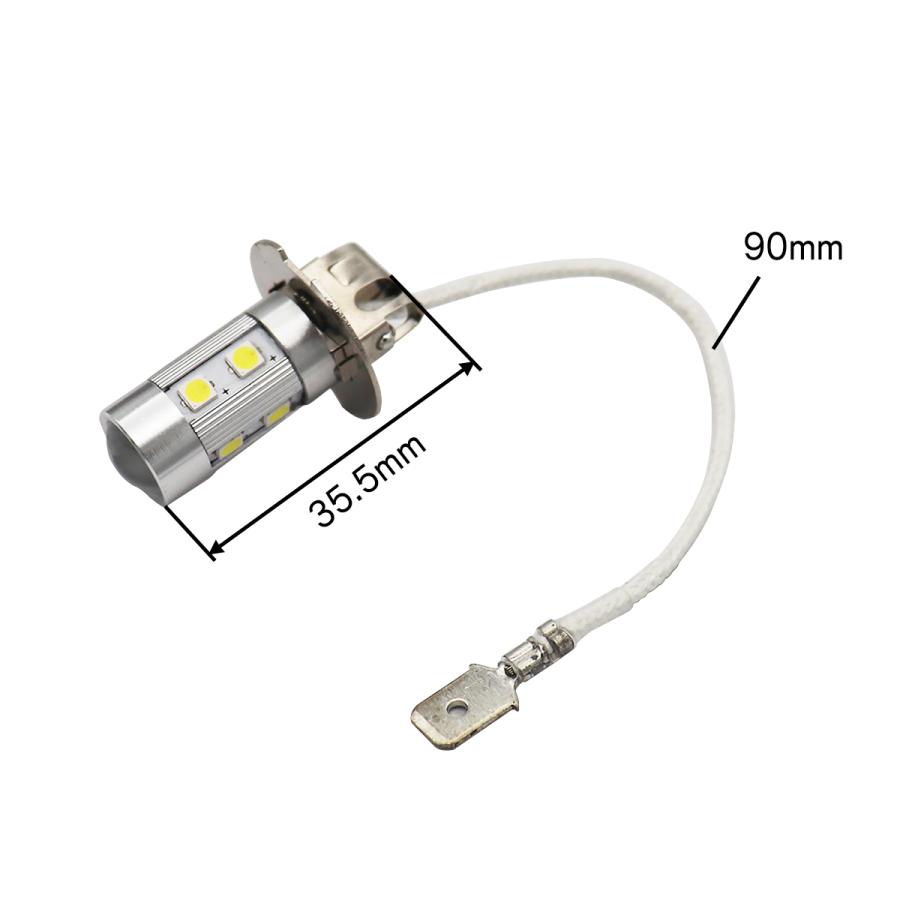 フォグランプ球 H3 LED DC12/24V ホワイト 6000K 1個 長寿命 省エネ 交換球 電装 外装 トラック｜pa-manshopy｜02