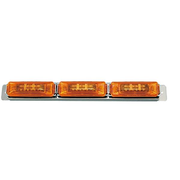 車高灯 12LED×3連 DC24V 防水 オレンジレンズ 省エネ 長寿命 トラック 外装 ヘッドランプ 汎用 パーマンオリジナル｜pa-manshopy