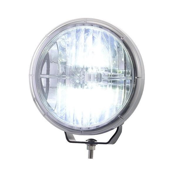 ドライビングランプ 高輝度LED φ200mm DC12/24V兼用 防水 IPX7 白 スポットライト トラック 外装_1