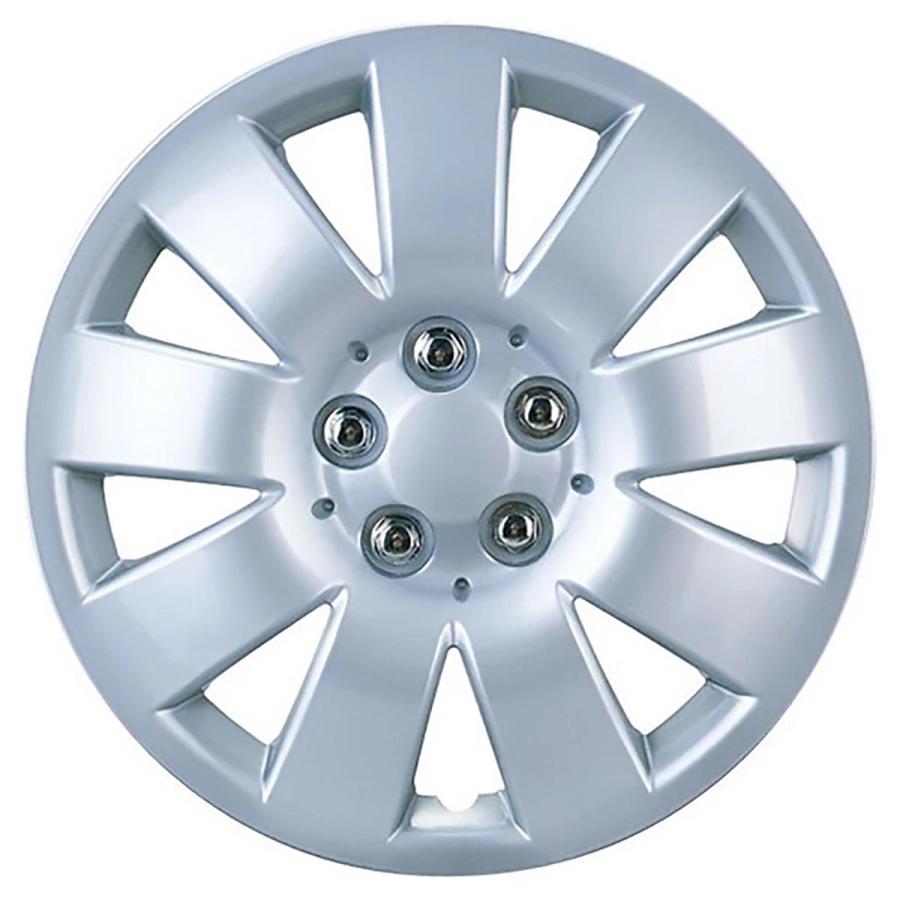 ホイールキャップ 15インチ 4枚入 シルバー ABS スチールホイール用 軽