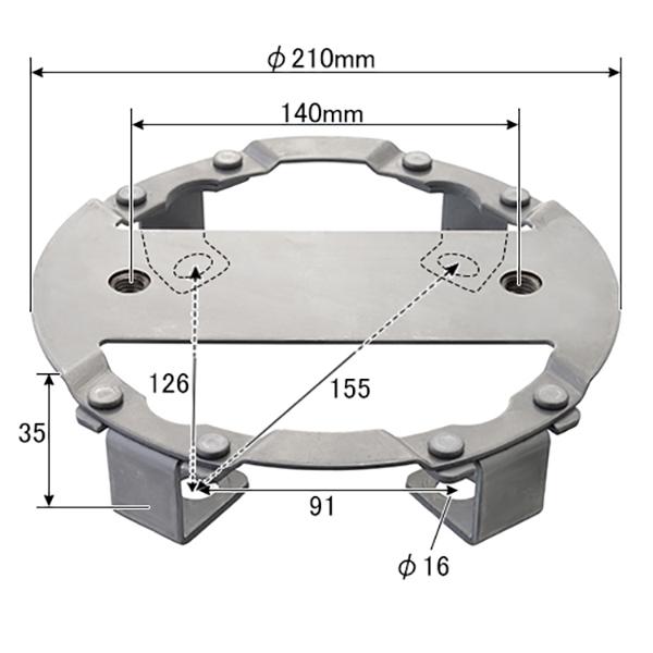 トラック　リヤ用　ハブカバー　19.5用 ステンレス リアハブカバー 19.5インチ 鏡面 8穴 八角形 4個組