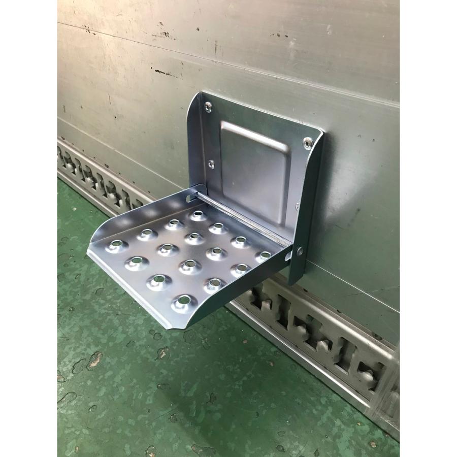 トラック アオリ用ステップ ステンレス 折りたたみ式 耐荷重100kg