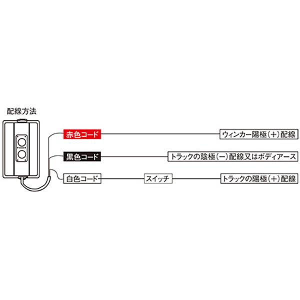 サイドミラー DC24V ウインカー・ヒーター付 準防水 平面ミラー 
