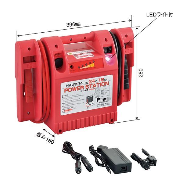 ジャンク　パーマン　パワーソース　ジャンプスターター　ジャンピングケーブル pa-man パワーステーション 24V 16Ahx2 680A トラック用