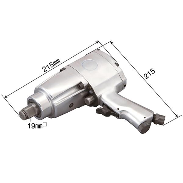 エアインパクトレンチ 差込角 19mm 四角 最大トルク900Nm : パーマン