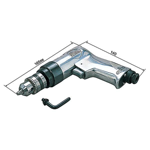 エアードリル 最大径φ10mm 2200rpm キーチャック式( 強力タイプ エアードリル 最大径φ10mm 2200rpm キーチャック式( 強力タイプ