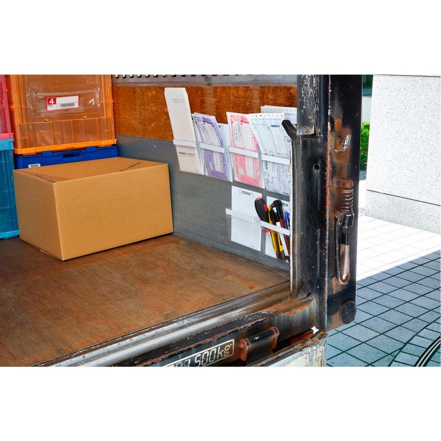 荷札差し マグネット式 A6 白 送り状用ポケット 伝票入れ 宅配 運送