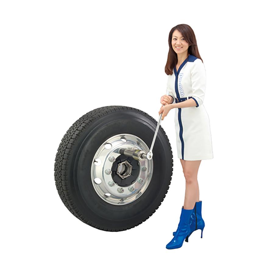 【新品 未使用 日本製】 ギアレンチ 12倍 新ISO規格8・10穴用 低床車/大型トラック/バス 入力12.7mm凹角 出力25.4mm凸角 33mmソケット付 ギヤレンチ タイヤ交換 自動車整備工具 パーマン 【UOI6562069501】(23583円)