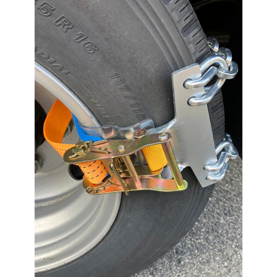 タイヤチェーン 大型トラック用 ラチェット式 アルミ/スチール タイヤチェーン 大型トラック用 ラチェット式 アルミ/スチール