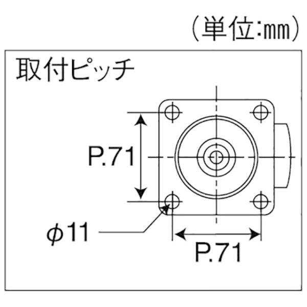 キャスター 低床重荷重用 強化ナイロン φ65mm 耐荷重300kg 自在 キャスター 低床重荷重用 強化ナイロン φ65mm 耐荷重300kg 自在