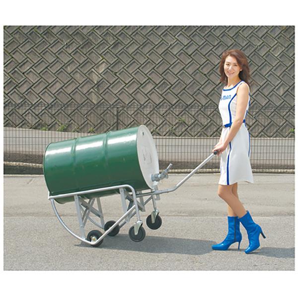 PAーMAN ドラム缶運搬車 組立式 オイルコック付 ドラムスタンド ドラム