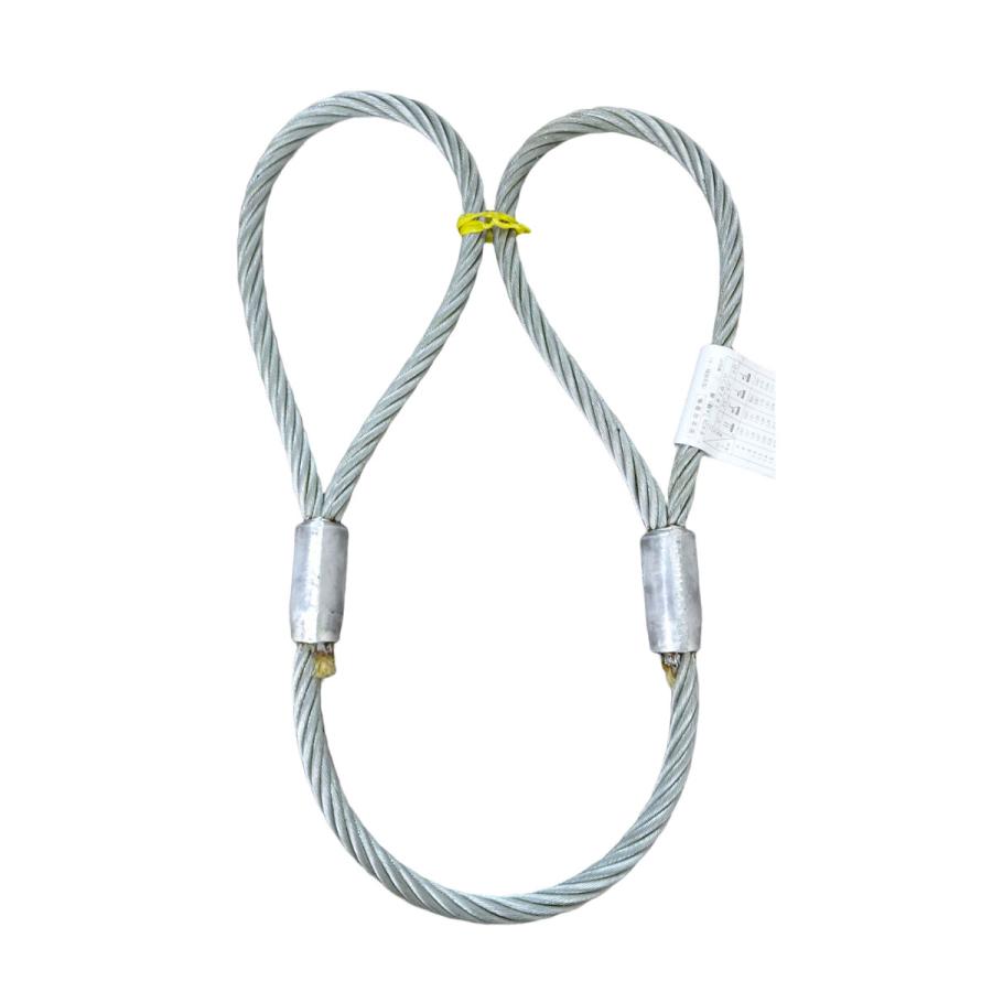 ワイヤー メッキ 玉掛 φ16×4m JIS 1本 使用荷重2.0t AL16×4 ロープ 吊 