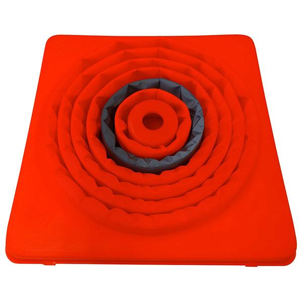 伸縮式三角コーン カラーコーン 62cm オレンジ 反射材付 折りたたみ