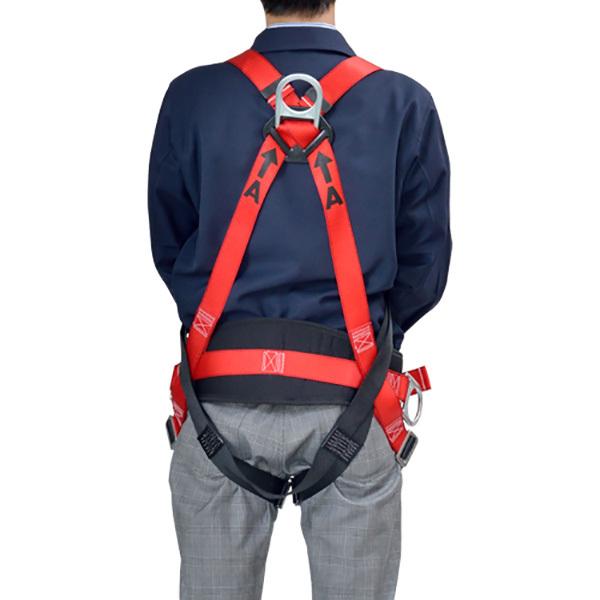 PAーMAN フルハーネスベルト 新規格適合品 レッド 腰パット、サイド