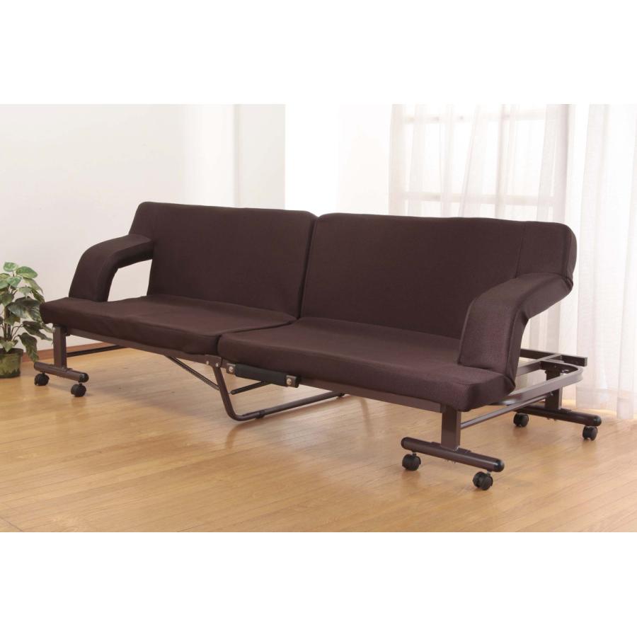 折りたたみ式 ソファベッド (組立不要) (ブラウン ネイビー から選べる) 折りたたみ式 ソファベッド (組立不要) (ブラウン ネイビー から選べる)