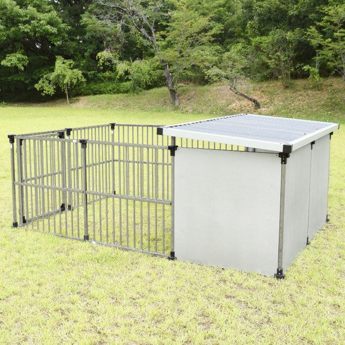 ステンレス製ドッグハウス　DFS-M1（0.5坪屋外用犬小屋）中型/大型犬用 ステンレス製 犬舎 ドッグハウス DFS-M1 （0.5坪タイプ屋外用犬小屋