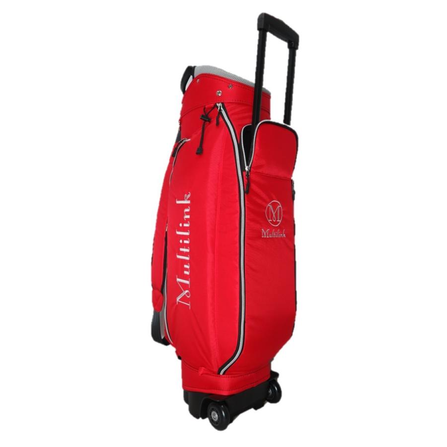 MULTILINK】キャスター付きキャディバッグ（レッド） : PA-SHOP