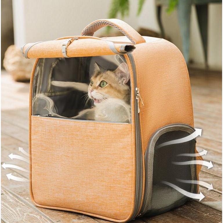 犬用鞄 ペット用 キャリーバッグ 犬猫兼用 リュック型 携帯便利 