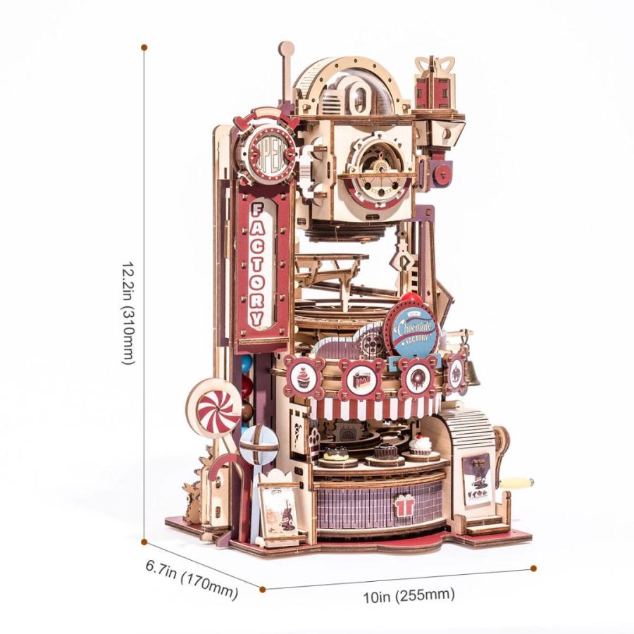 ミニチュア ドールハウス マーブルチョコレート工場 3D ミニチュア ドールハウス マーブルチョコレート工場 3D