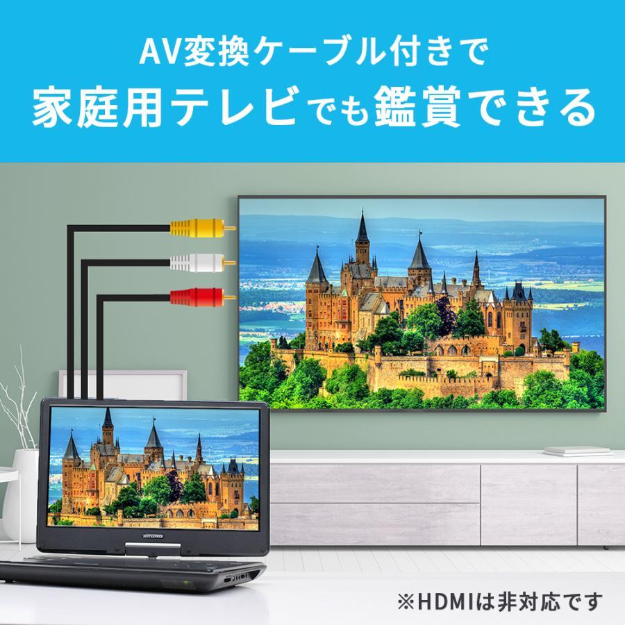 14.1インチ 大画面 ポータブルDVDプレーヤー フルセグ 地デジ録画 CD録音対応 車載対応 3電源方式_5