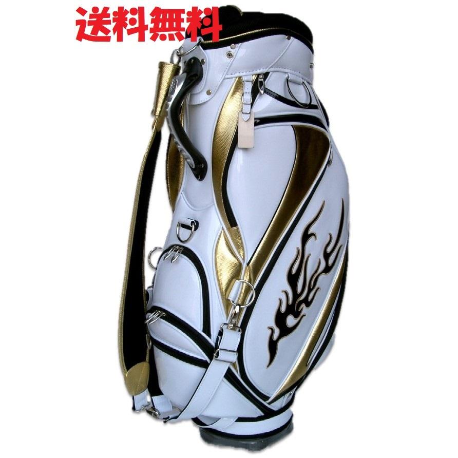 キャディバッグ エナメル ホワイト パーリーゲイツ キャディバッグ